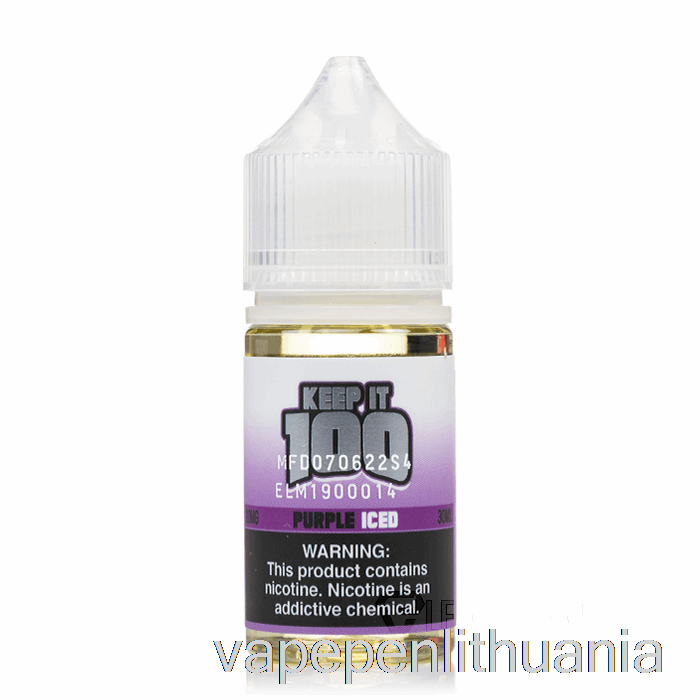 Purpurinis Ledas - Pasilikite 100 Druskų - 30ml 50mg Vape Skysčio